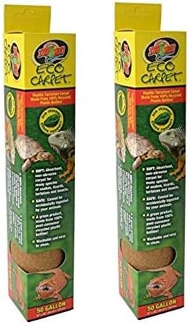 Zoo Med Eco Carpet Reptile Carpet – Tan 50 Gallon (15″ x 48″) – Pack of 2
