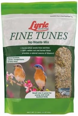 Lyric Fine Tunes Wild Bird Seed Mix – No Waste Bird Food Mix – Attracts Bluebirds, Finches, Chickadees & More – Seed for Outside Feeders – 5 lb Bag