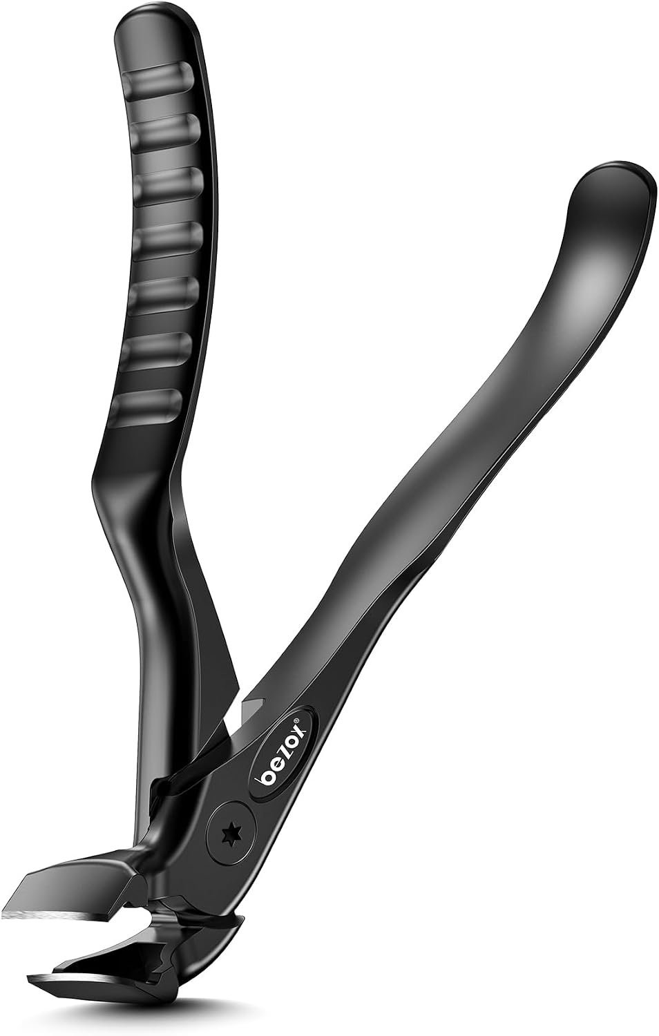 BEZOX Toenail Clippers for Seniors – Upgraded Long Handled Curved Head Toe Nail Clippers for Thick Nails for Elderly – Black