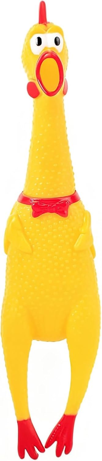 POPLAY Screaming Chicken, Squeaky Chicken Dog Toys Gag Gifts Prank