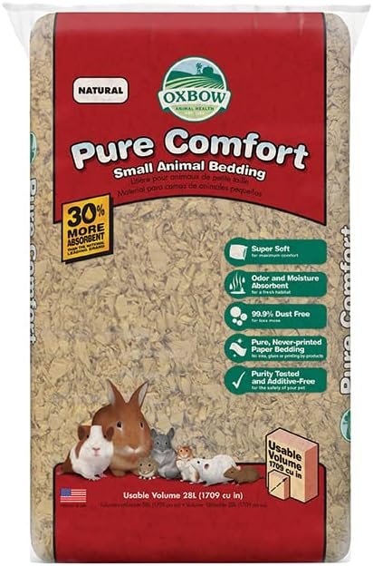 Oxbow Small Animal Bedding, Hamster, Guinea Pig, Rabbit, Natural, USA, 28 L