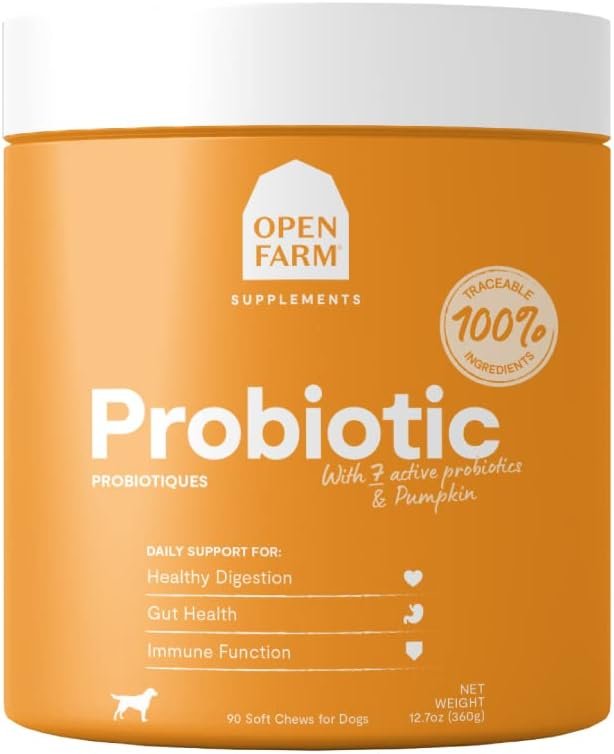 Open Farm Probiotic Chews, Dog Supplement, 12.7 oz, 90 Count