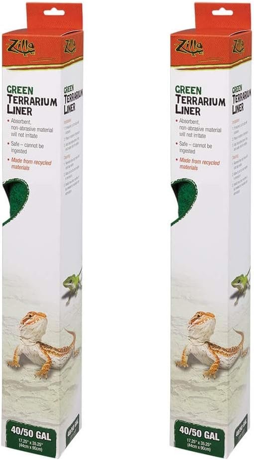 Zilla 2 Pack of Terrarium Liners, 40/50 Gallon, Green