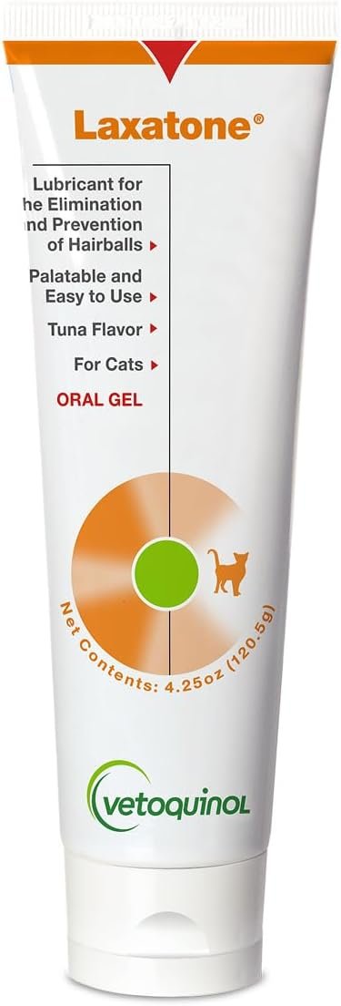 Vetoquinol Laxatone: Oral Hairball Lubricant Gel for Cats – Tuna-Flavored, 4.25oz