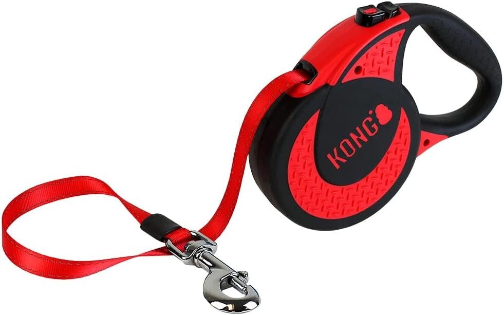 Alcott Kong Ultimate Retractable Dog Leash, Extra Large, Red, 16′ Long