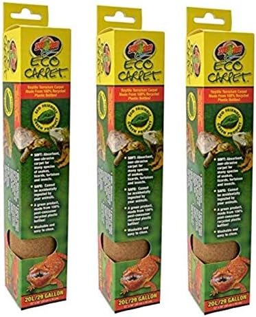 Zoo Med Eco Carpet Reptile Carpet – Tan 29 Gallon (12″ x 30″) – Pack of 3
