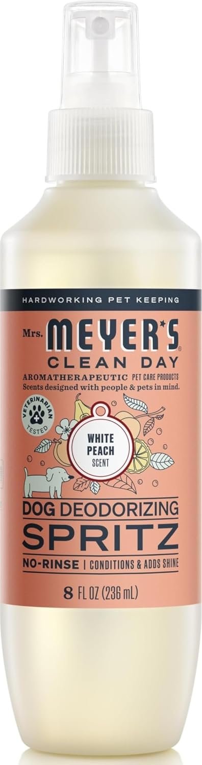 MRS. MEYER’S Clean Day Dog Deodorizing Spray, White Peach Scent, 8oz