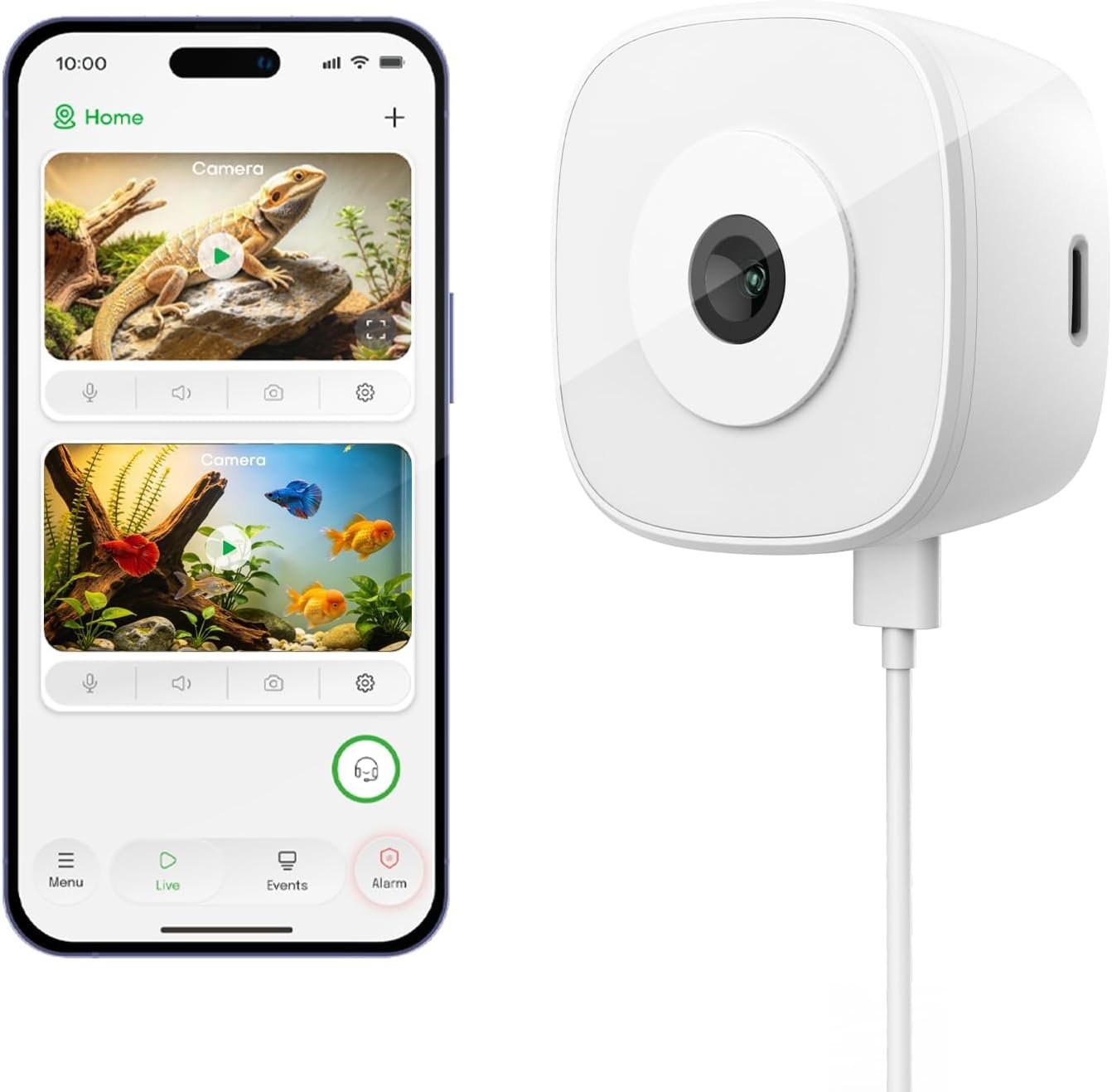 3MP Aquarium Reptile Camera Window Pet Security Camera