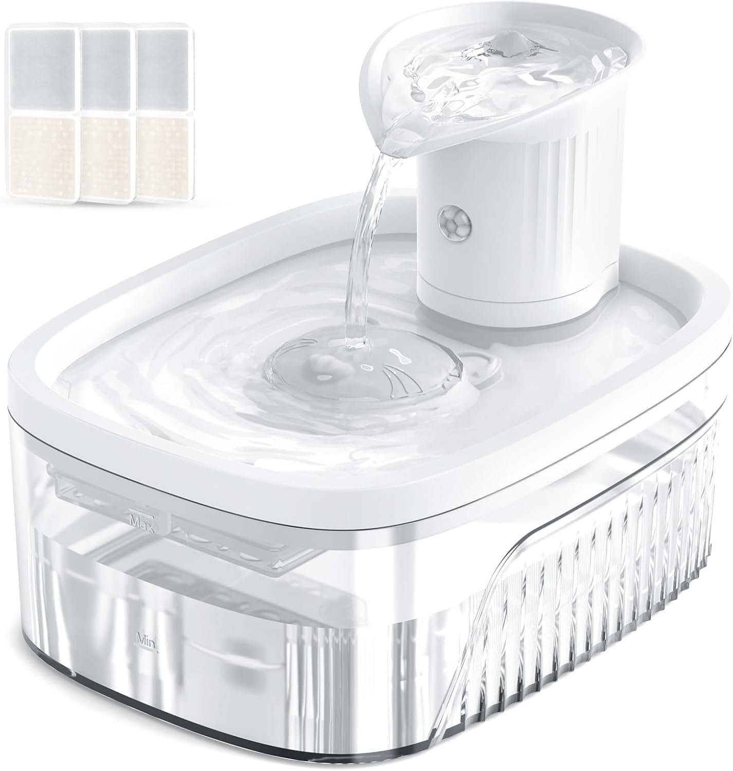 Wireless Cat Water Fountain, 85oz/2.5L Large Capacity