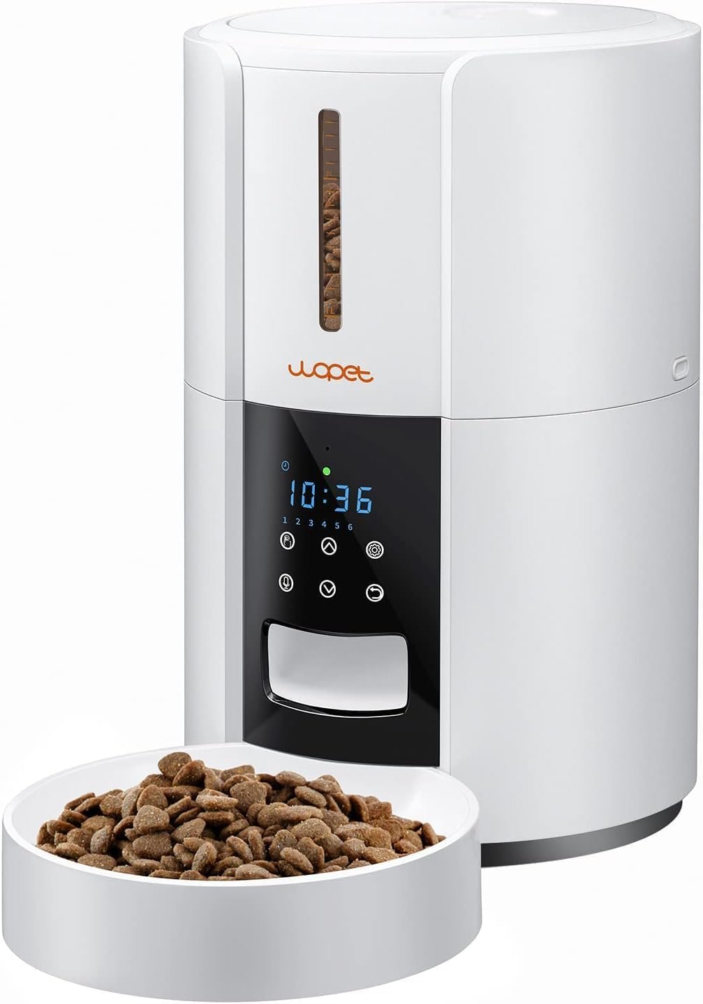 WOPET Automatic Cat Feeder, 3L Cat Food Dispenser, Automatic Dog Feeder, Timed Feeder 6 Meals Daily with Portion Control, 10s Voice Recording, Backup Power