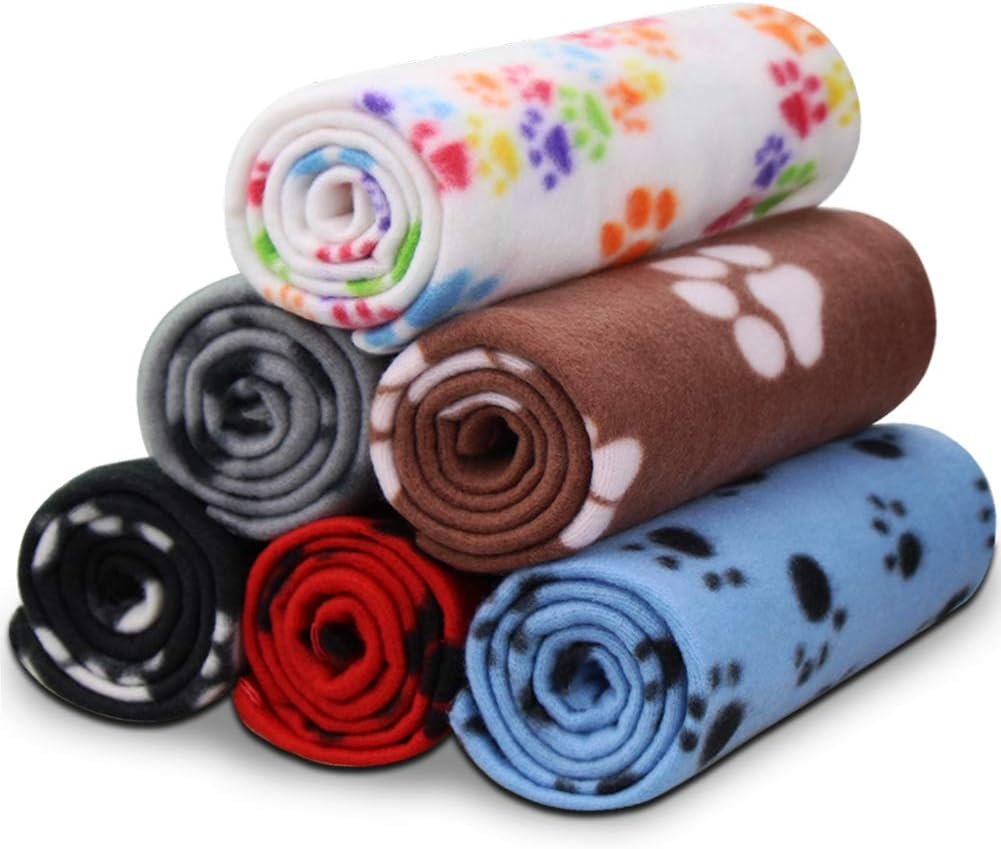 Comsmart Dog Blankets, 6 Pack Fleece Pet Blankets, 24×28 Inches