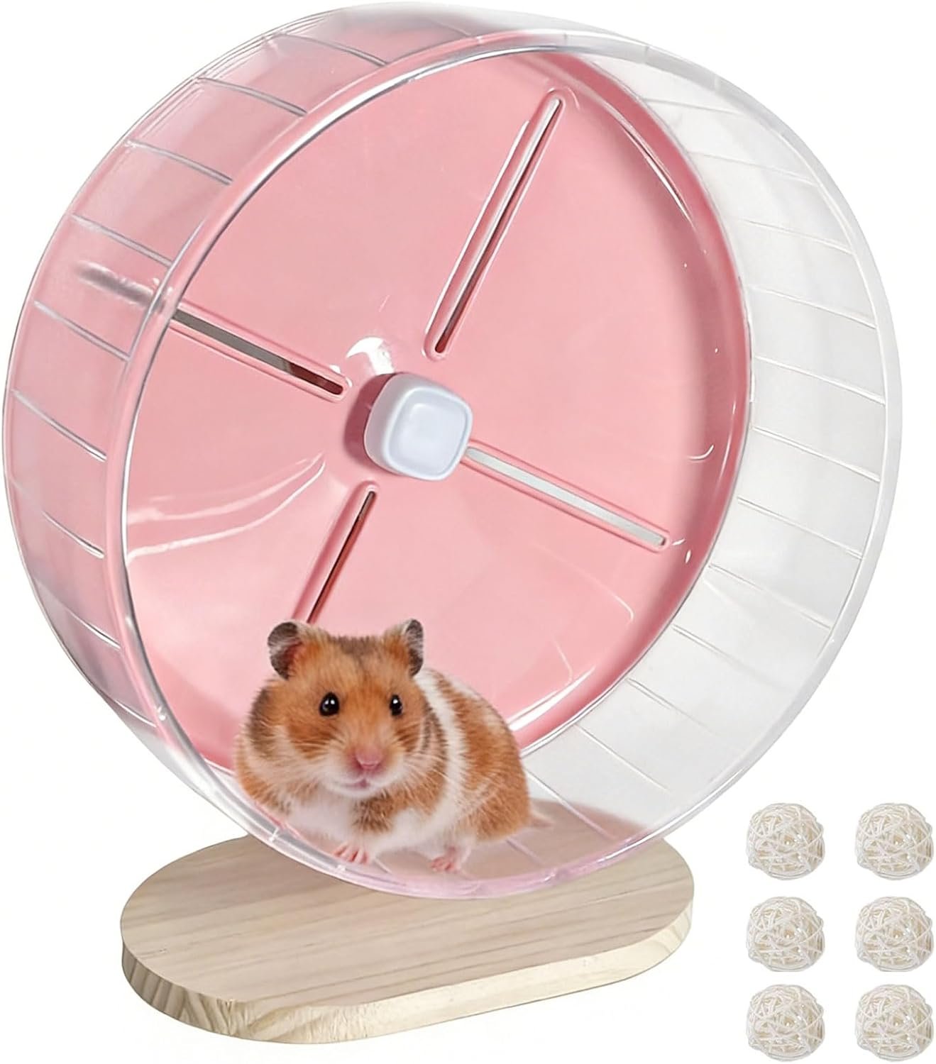 Silent Hamster Wheel,10.2 Inch Quiet Spinner Syrian Hamster Running Wheel