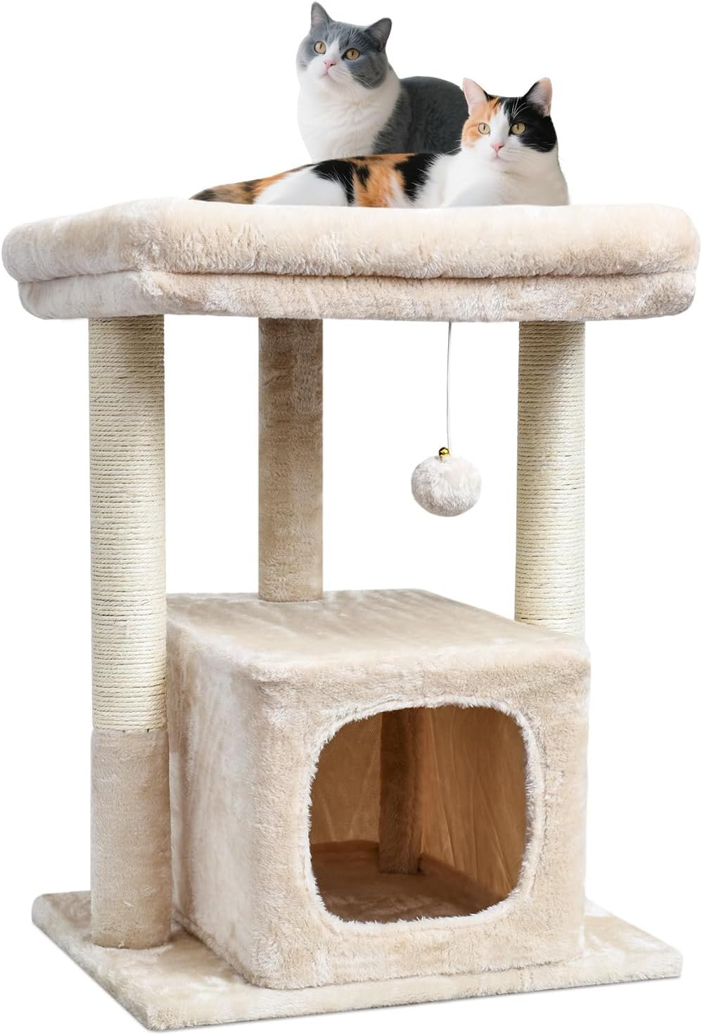 SYANDLVY 27″ Cat Tree for Indoor Cats, Activity Tower with Scratching Posts