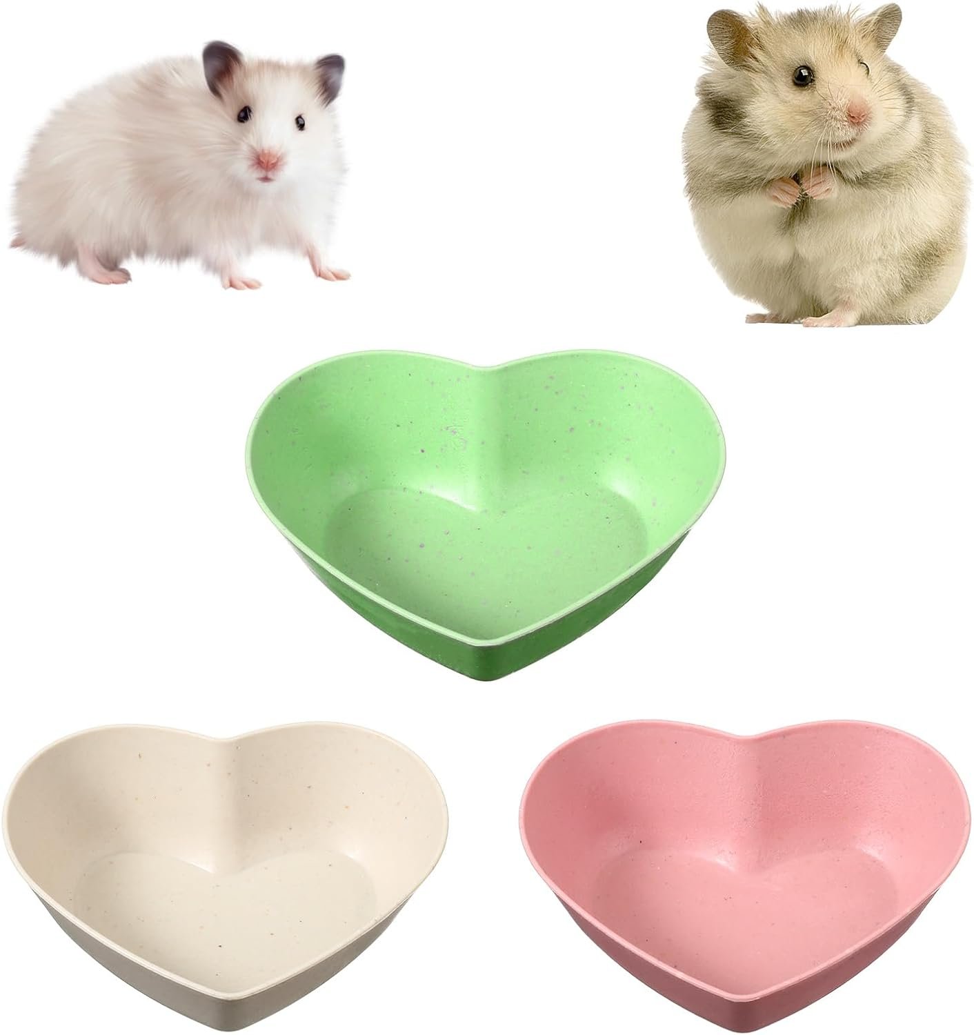 3 Pcs Hamster Food Bowl, Heart Guinea Pig Food Bowl