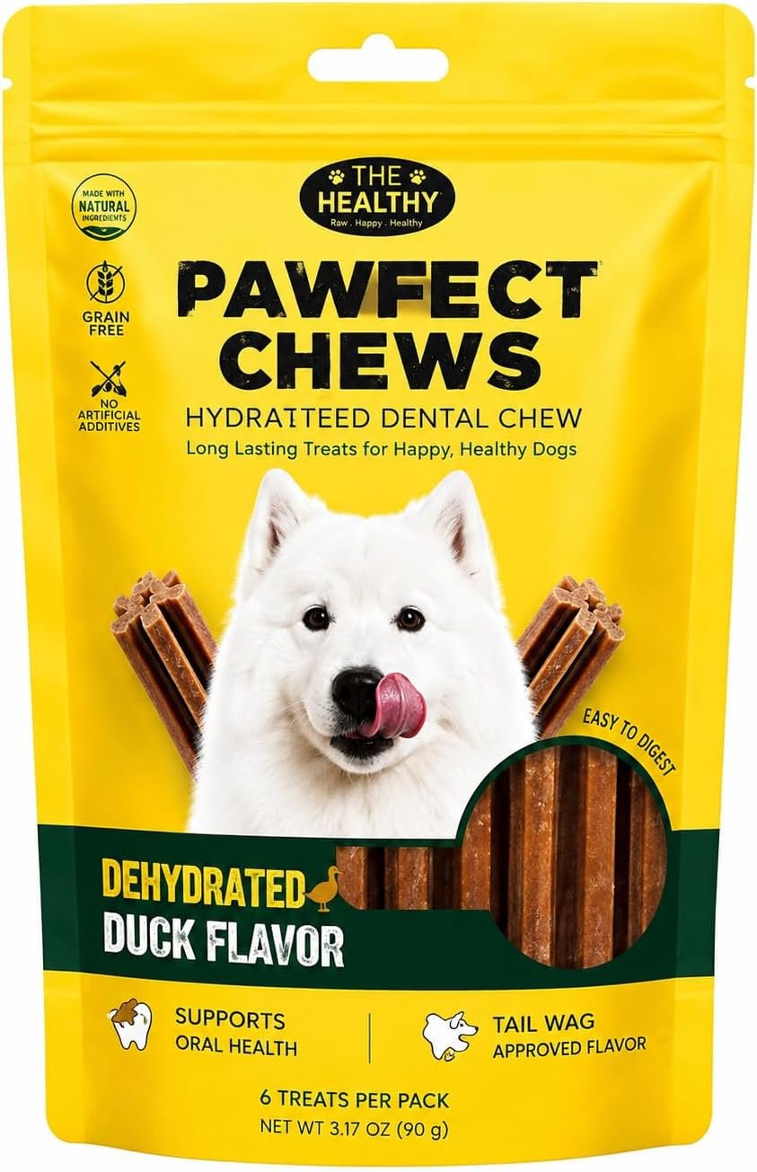 Chews Hydrolyzed Dental Gum for Dogs, Duck Flavor, Daily Dental Chews with SHMP, Supports Oral Health, Helps Reduce Plaque & Tartar Buildup, 6 Count (4.23 oz / 120 g)