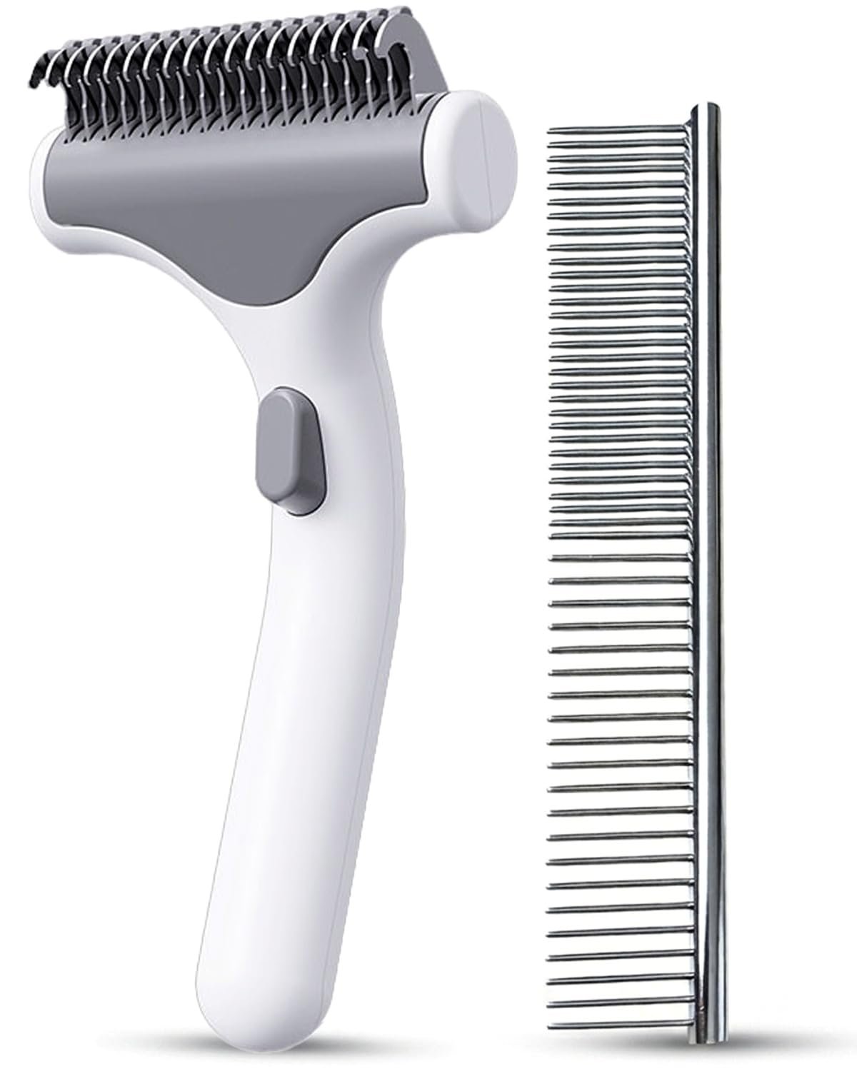 Undercoat Rake for Dogs & Cats, White