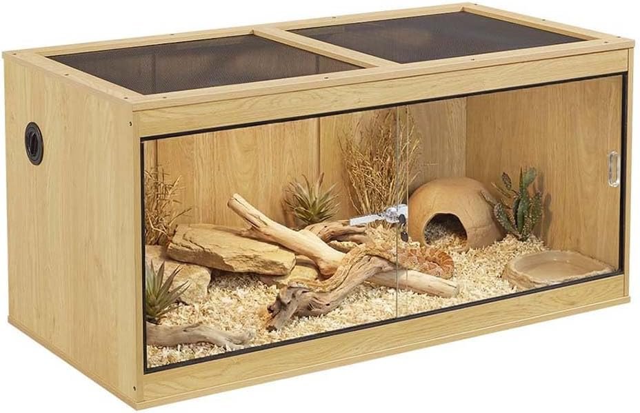 unipaws 50 Gallon Reptile Tank for Lizards, Reptile Enclosure Cage