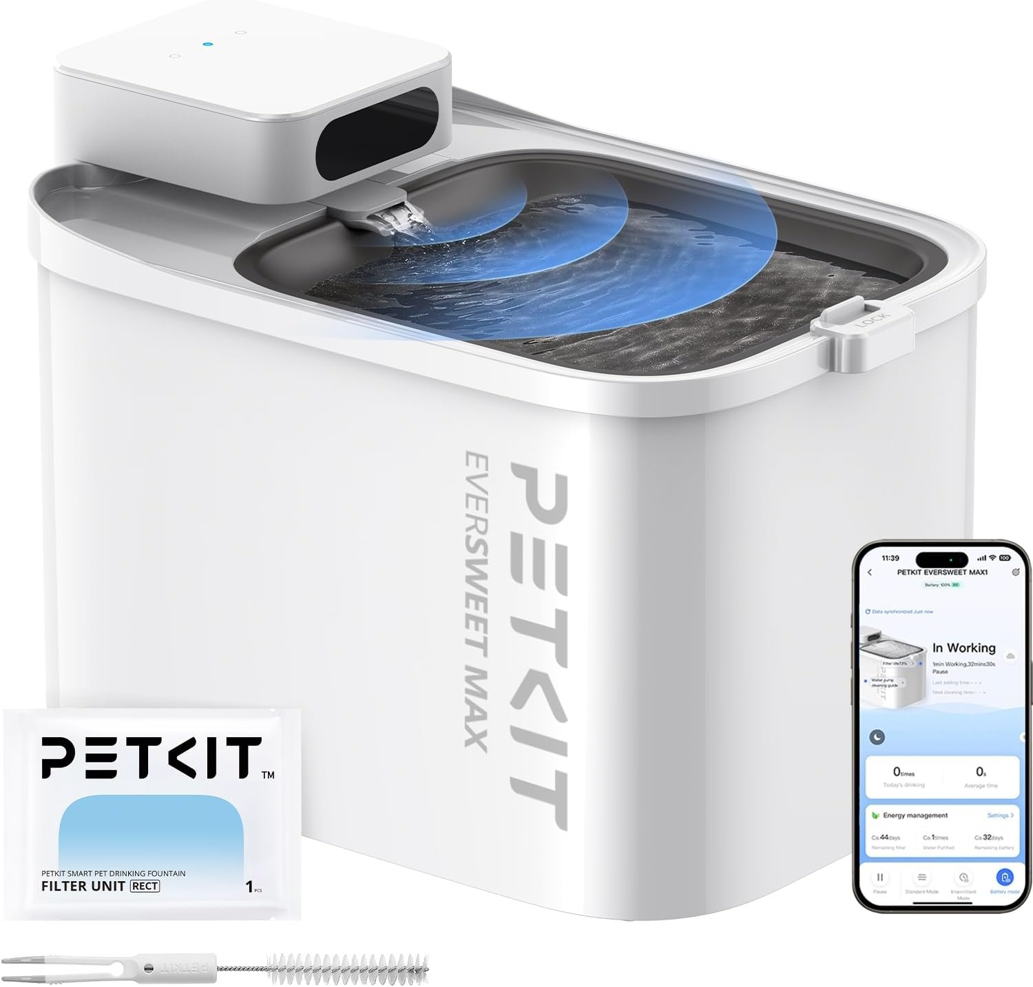 PETKIT EVERSWEET MAX Cordless Cat Water Fountain with Motion Sensor