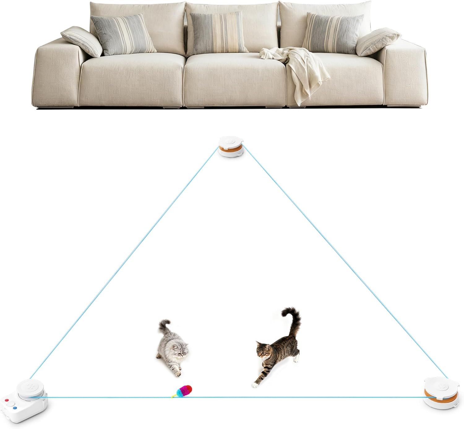 Interactive Cat Toy for Indoor Cat,Automatic Treadmill for Exercise