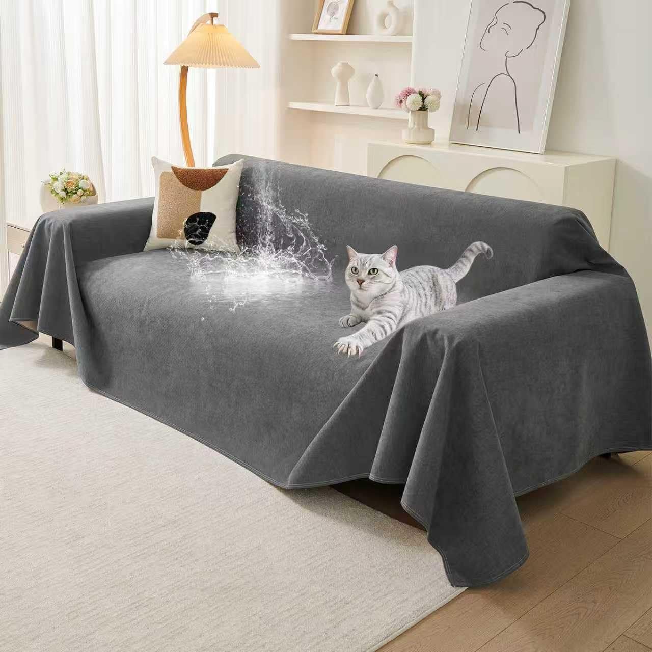 Warmstar Couch Protector from Cat Claws, Waterproof Couch Cover Anti Slip