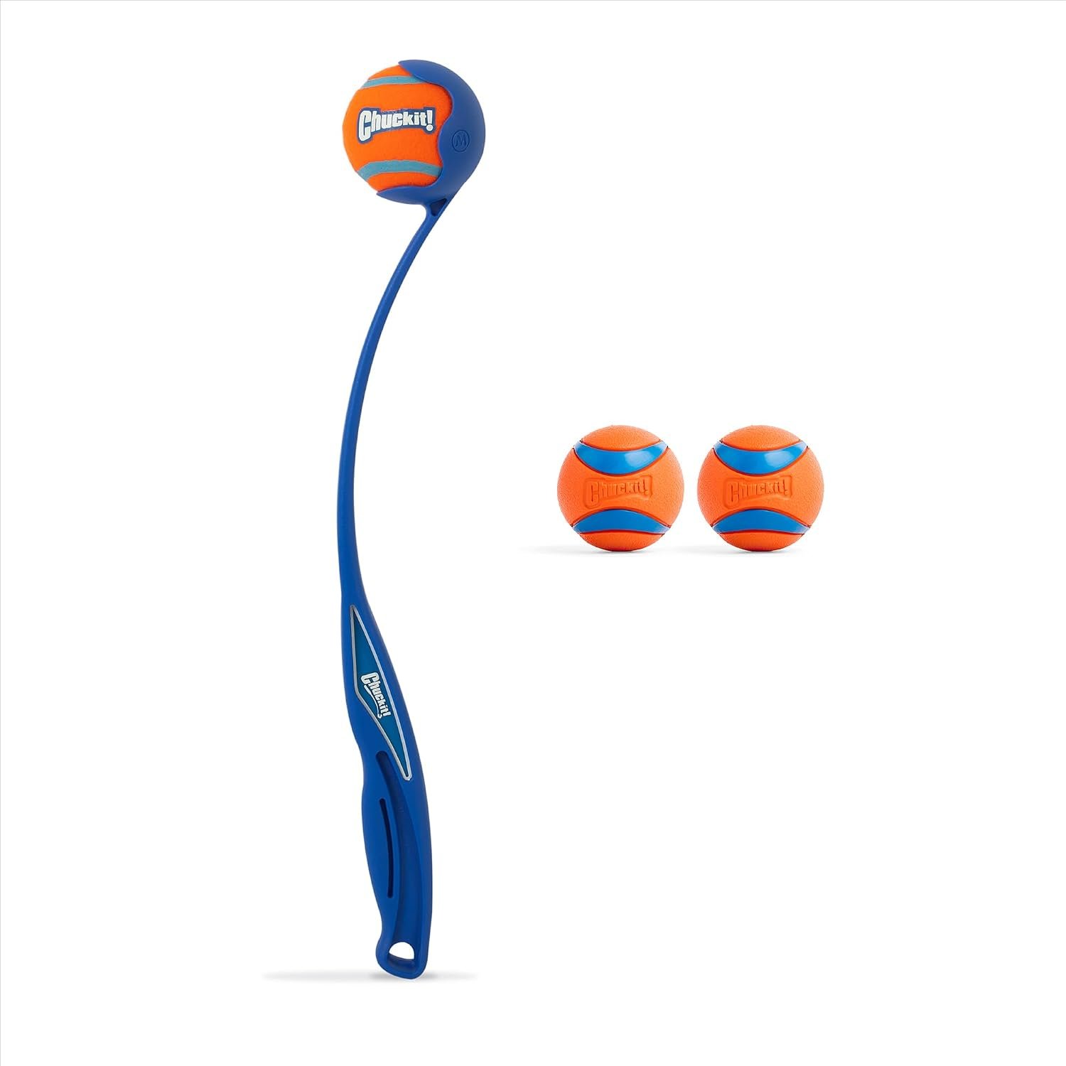 Chuckit! Ultra Ball and Launcher Bundle, Sport 18in, 2 Pack Medium 2.5in