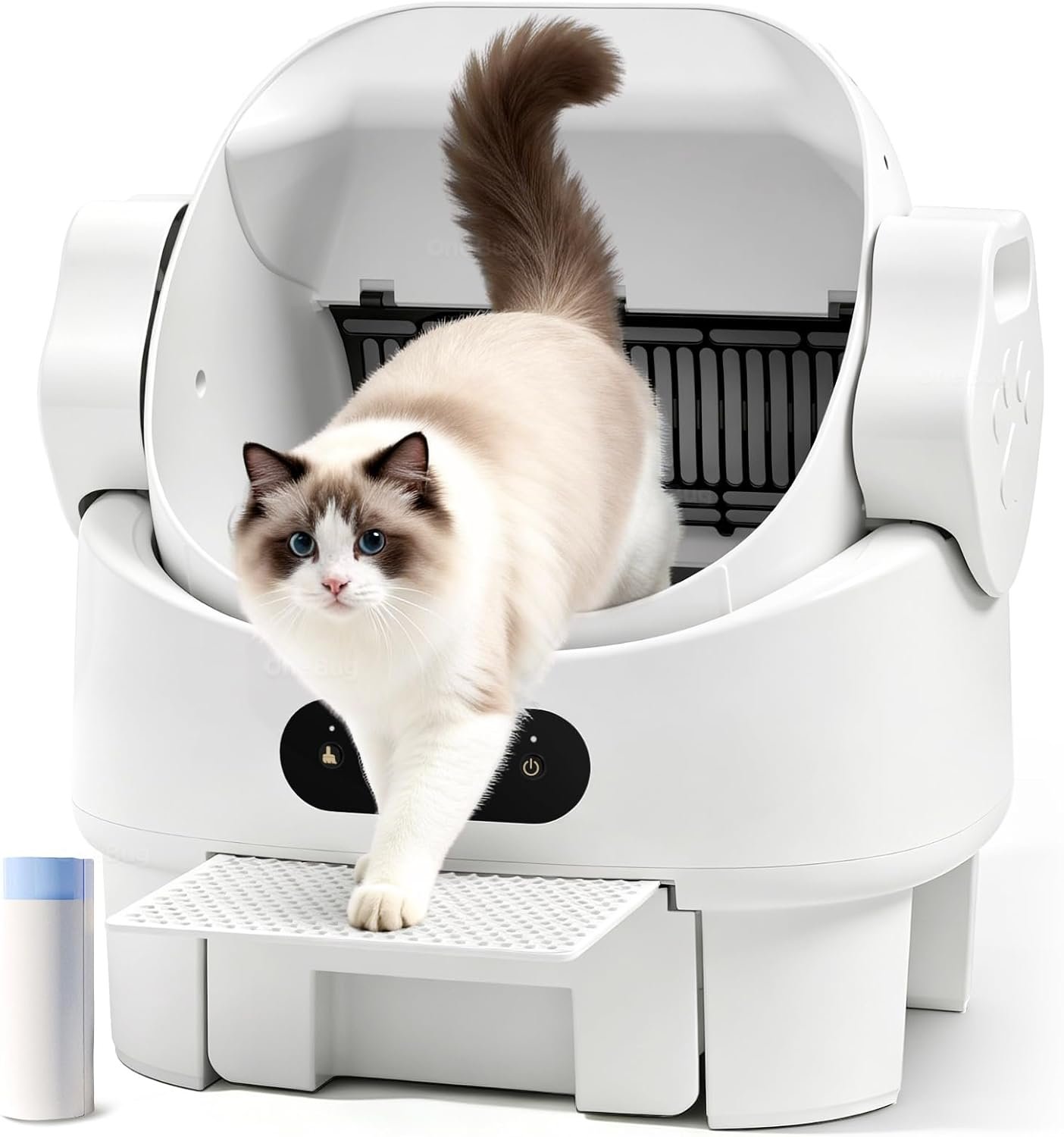 Self Cleaning Automatic Open Top XL Multiple Cat Litter Box, White