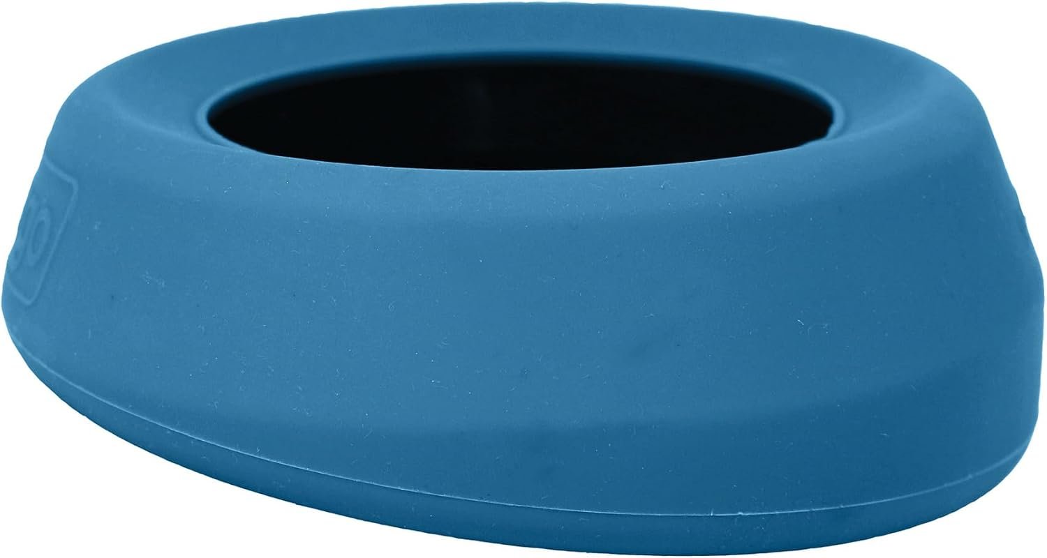 Kurgo Splash Free Wander Dog Water Bowl, Blue