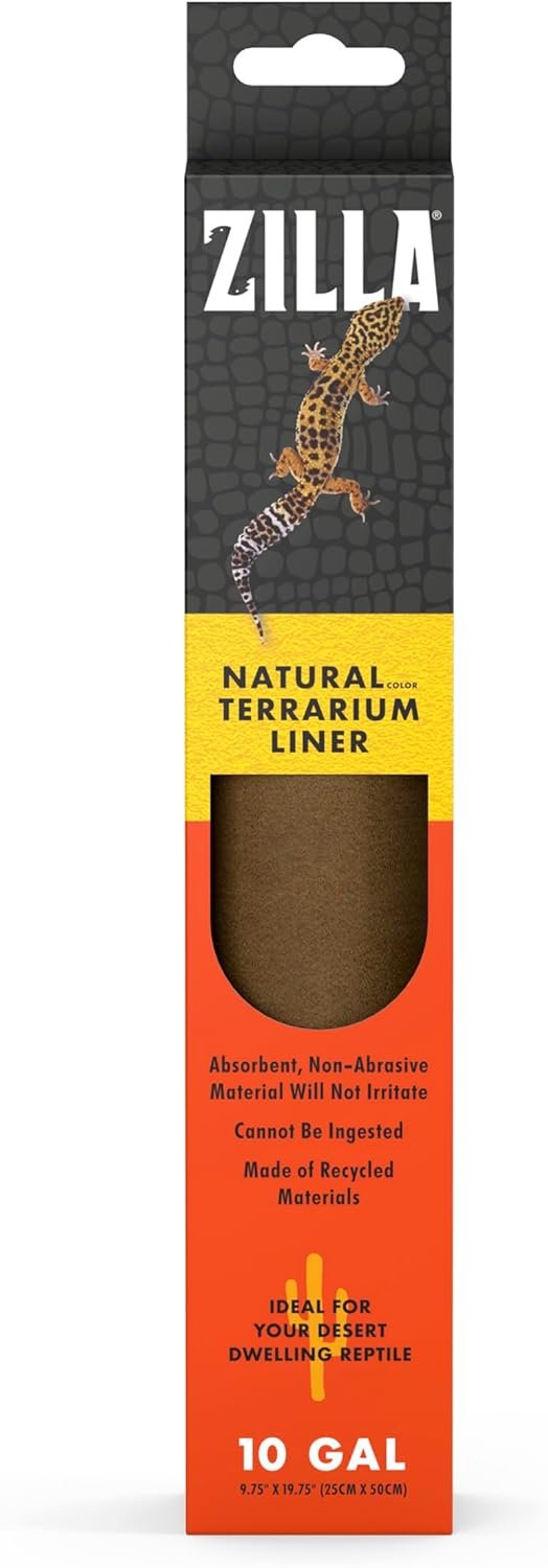 Zilla Reptile Bedding Substrate Floor Liner, Brown, 20L/29G