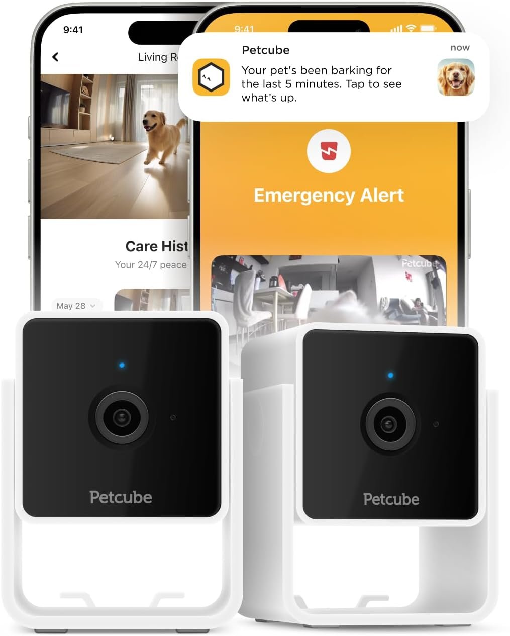 Petcube Cam (2-Pack) – Wi-Fi Pet & Security Camera with App