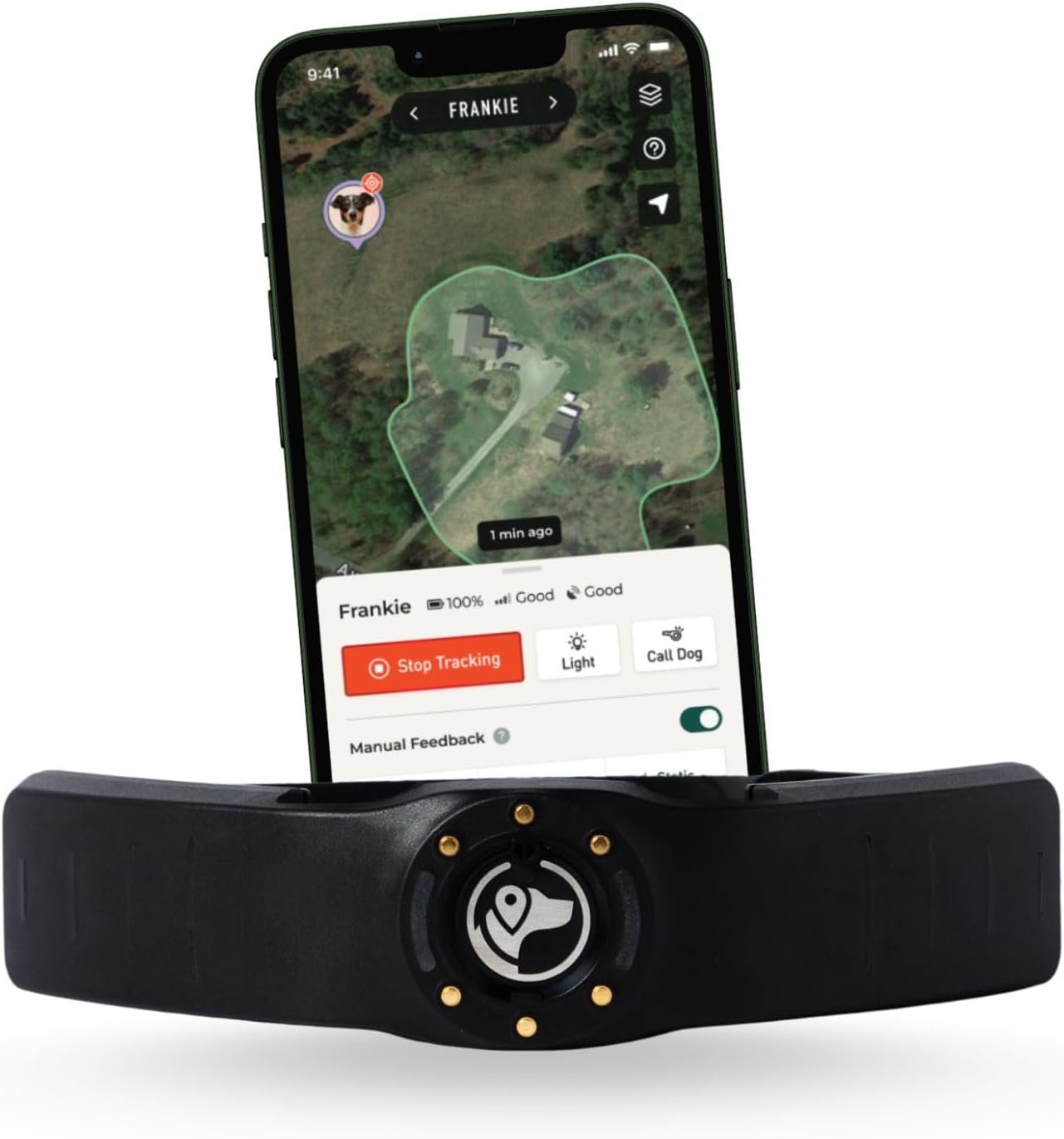 SpotOn Nova GPS Dog Fence Collar, App-Controlled Wireless Fence