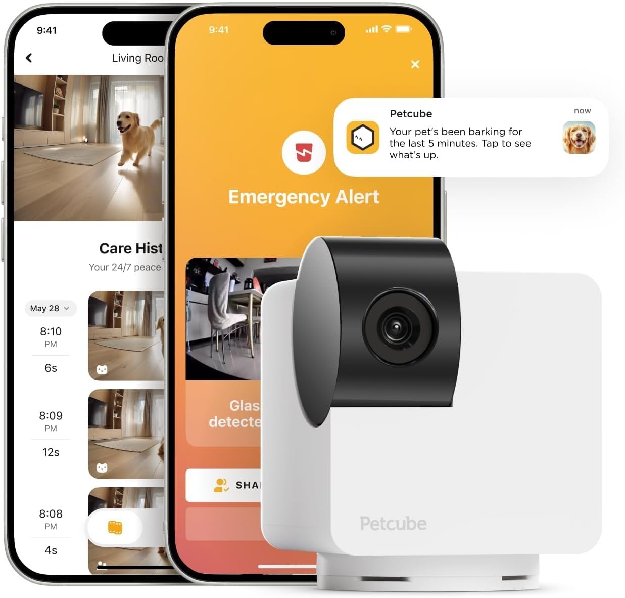 Petcube Cam 360 – Wi-Fi Pan-Tilt Pet Security Camera with App