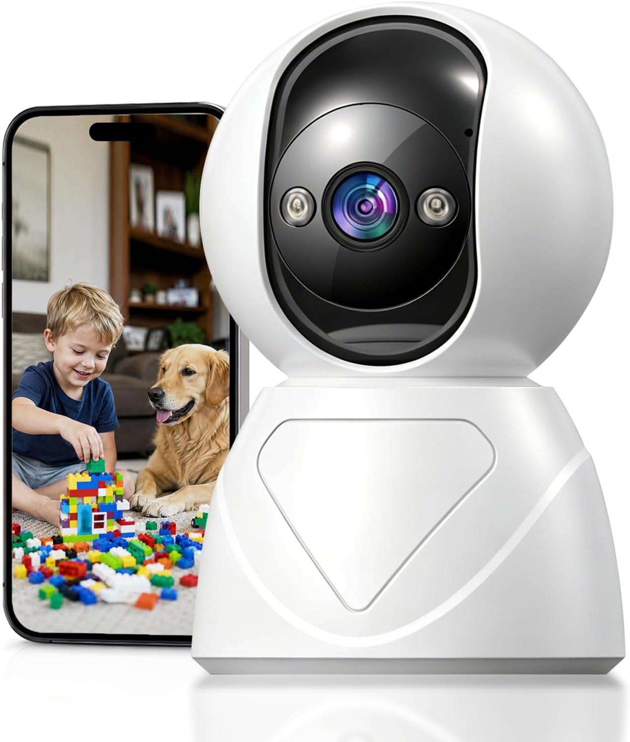 2K Indoor Security Camera, 5GHz Baby Monitor for Home, Pan Tilt