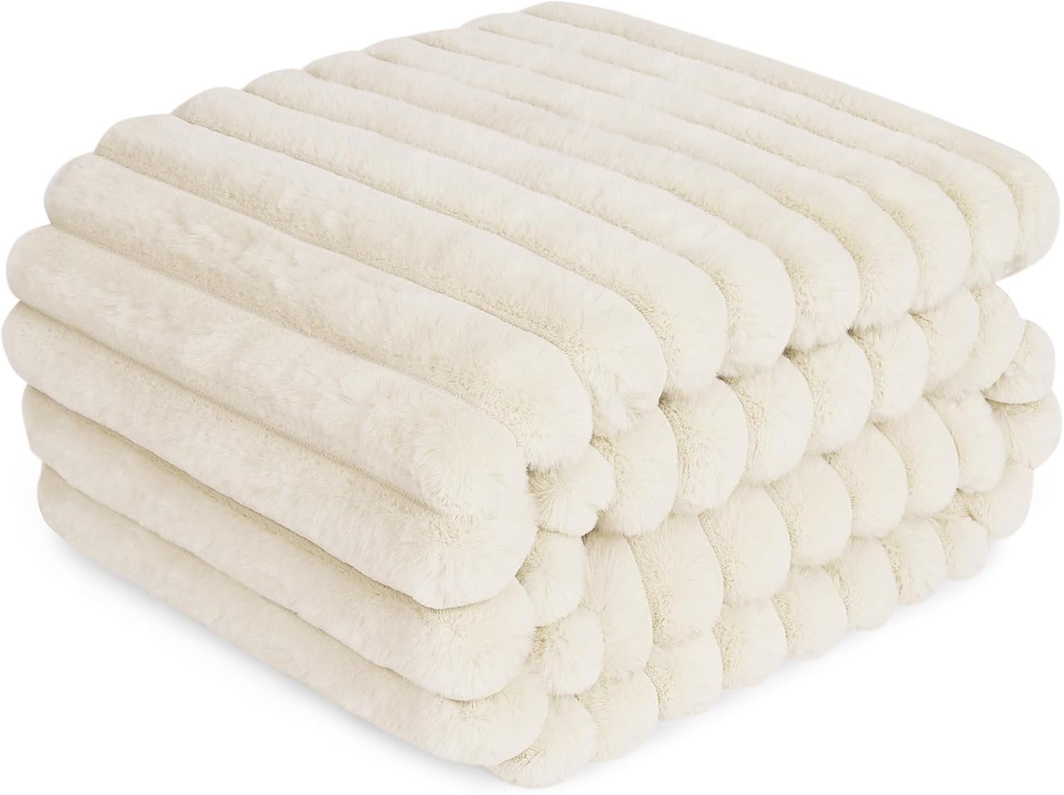 Waterproof Pet Blanket for Large Dogs & Cats – Reversible Calming Plush, Washable Furniture Cover for Couch, Bed, Car Seat, Blocks Leaks, Stains & Pet Fur (Cream, 30″x40″)