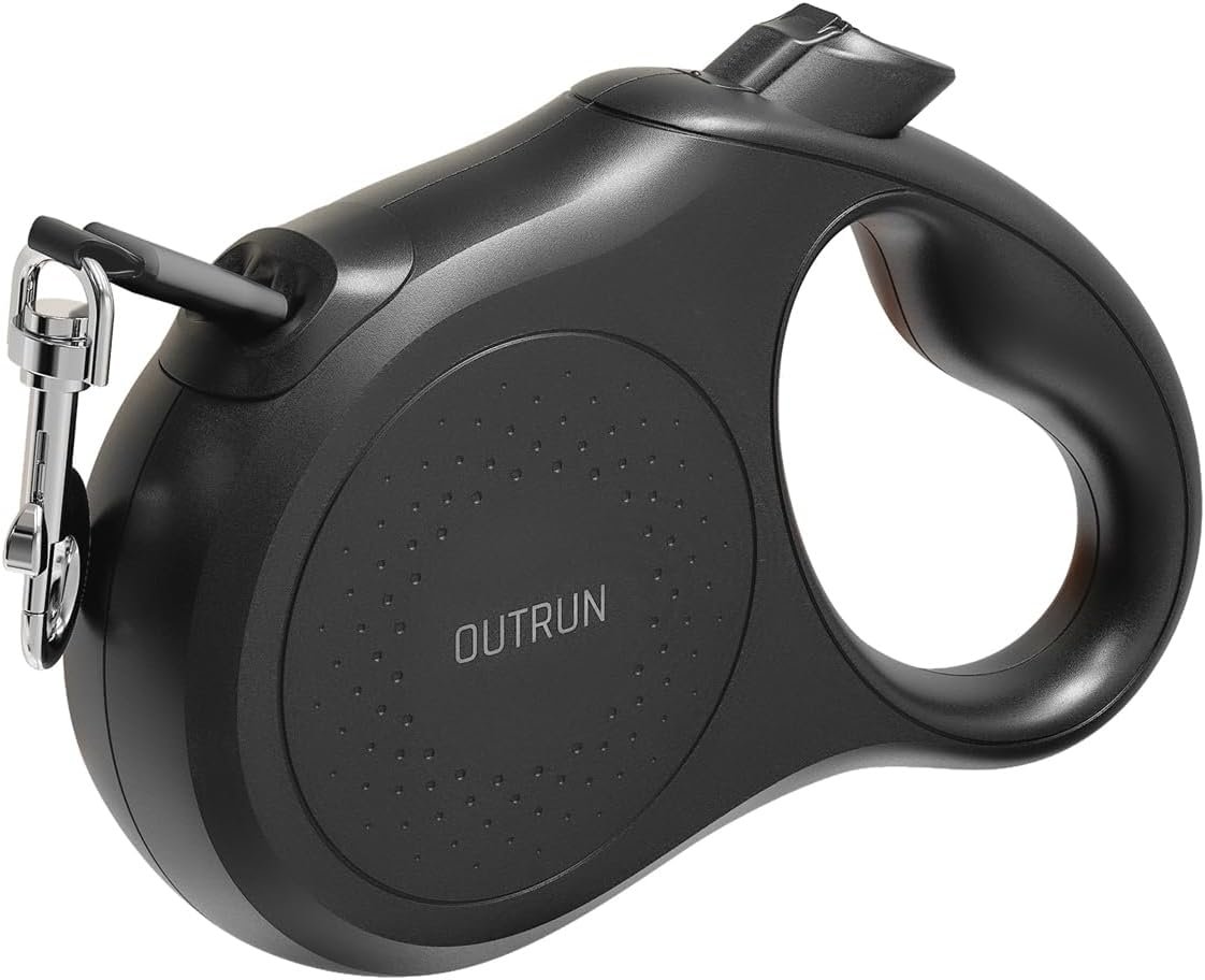 OUTRUN Retractable Dog Leash 16 FT Tape, up to 55 lb, No Tangle