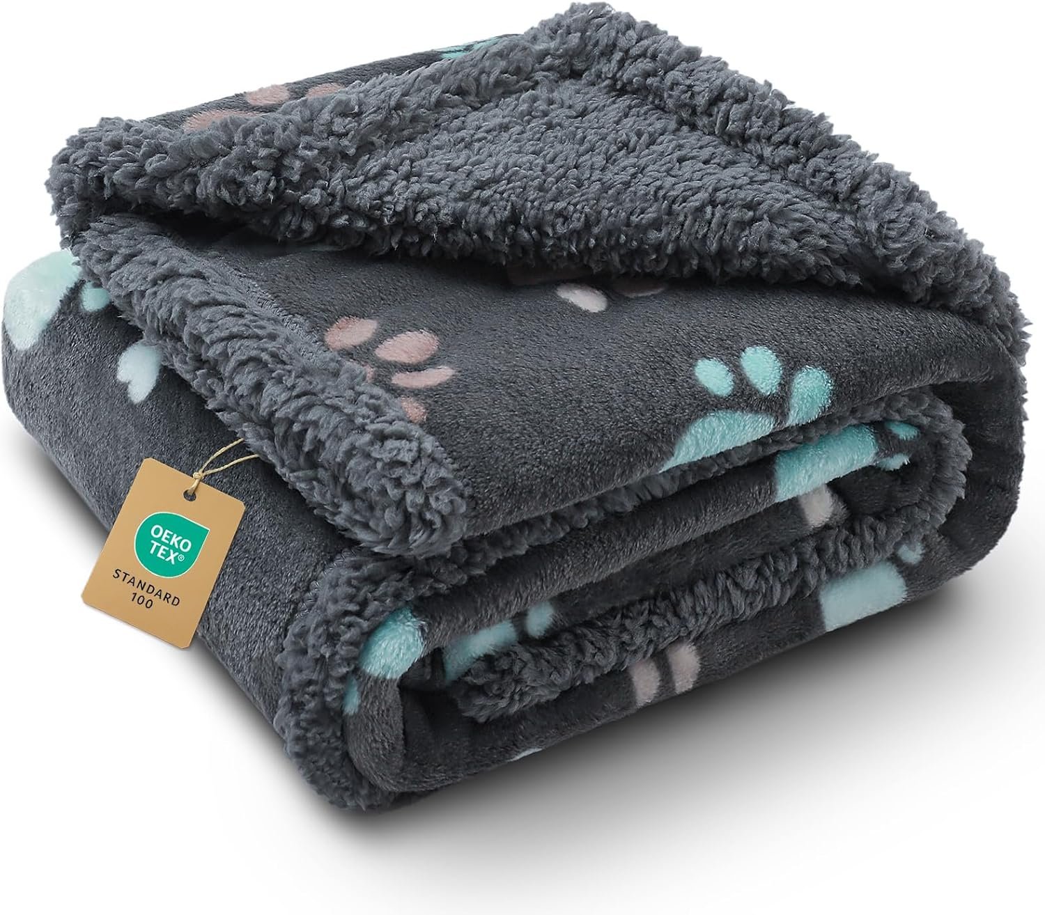 Luciphia Waterproof Dog Blanket Reversible Sherpa Fleece for Small Dogs Cat