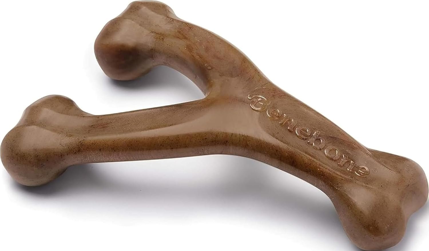 Benebone Wishbone Durable Dog Chew Toy for Aggressive Chewers, Made in USA, Small, Real Bacon Flavor