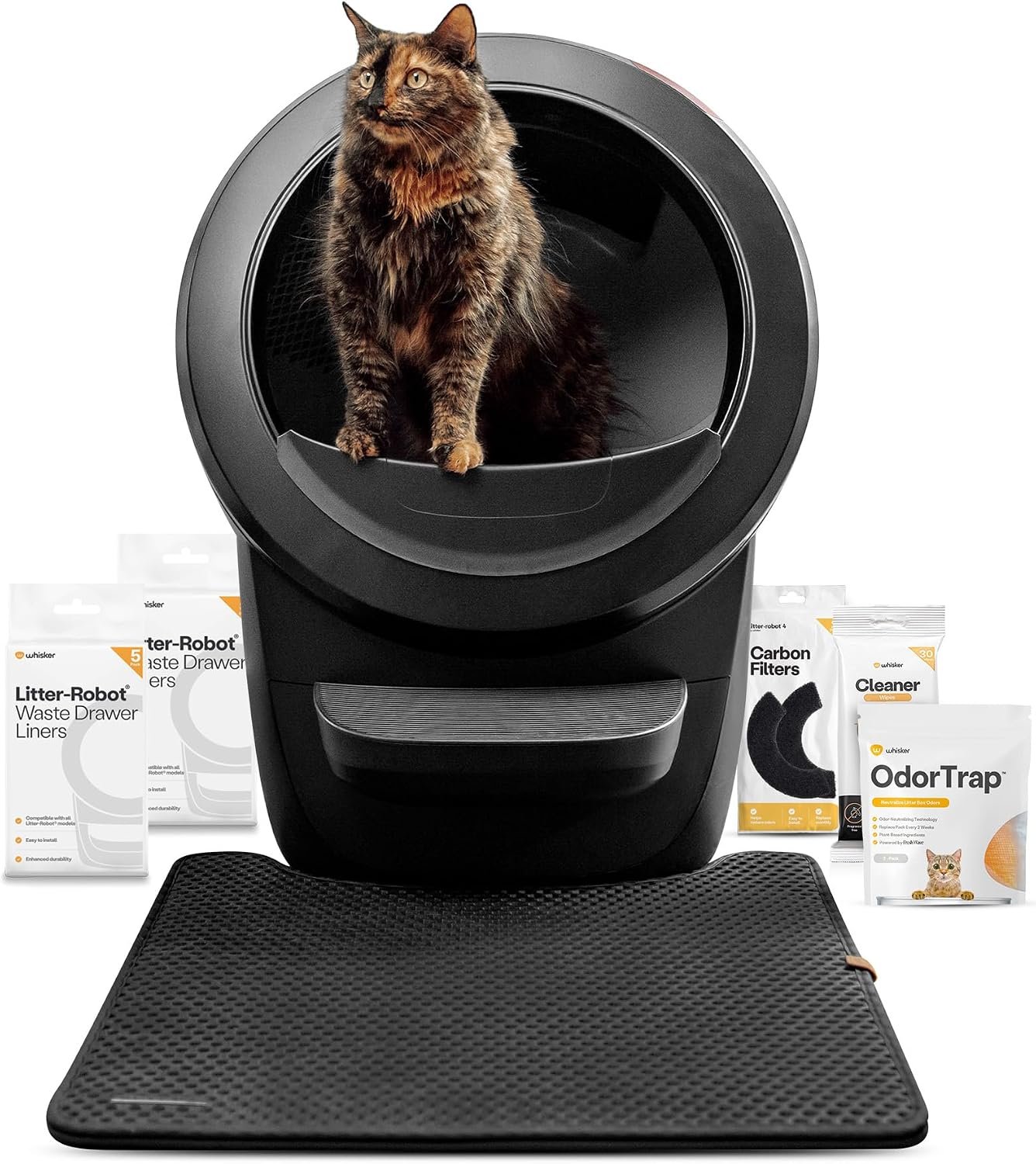 Whisker Litter-Robot 4 Supply & Accessory Bundle, Black – Automatic