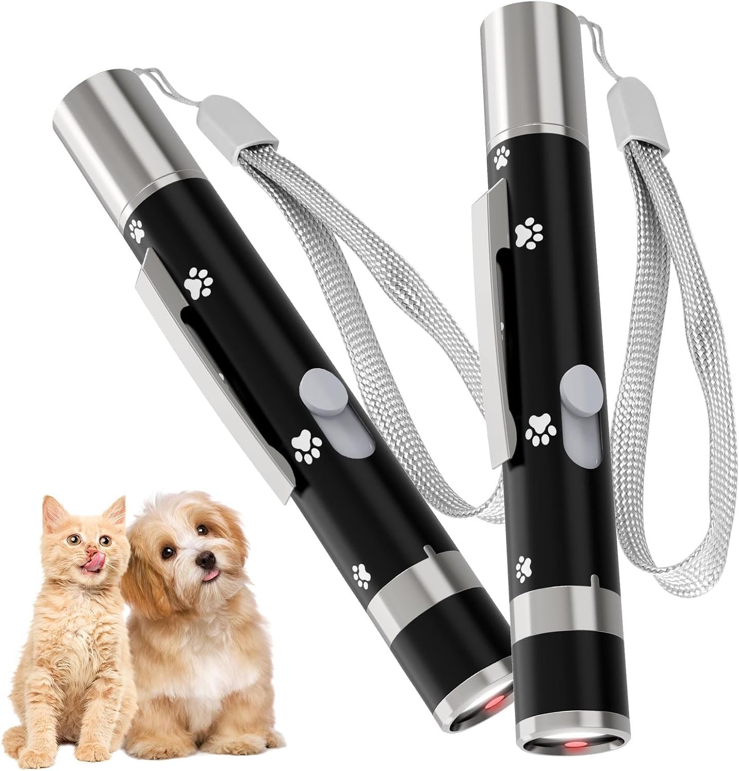Cat Toy, 2 Pcs, Interactive Rechargeable Chase Toy for Indoor Cat & Dogs