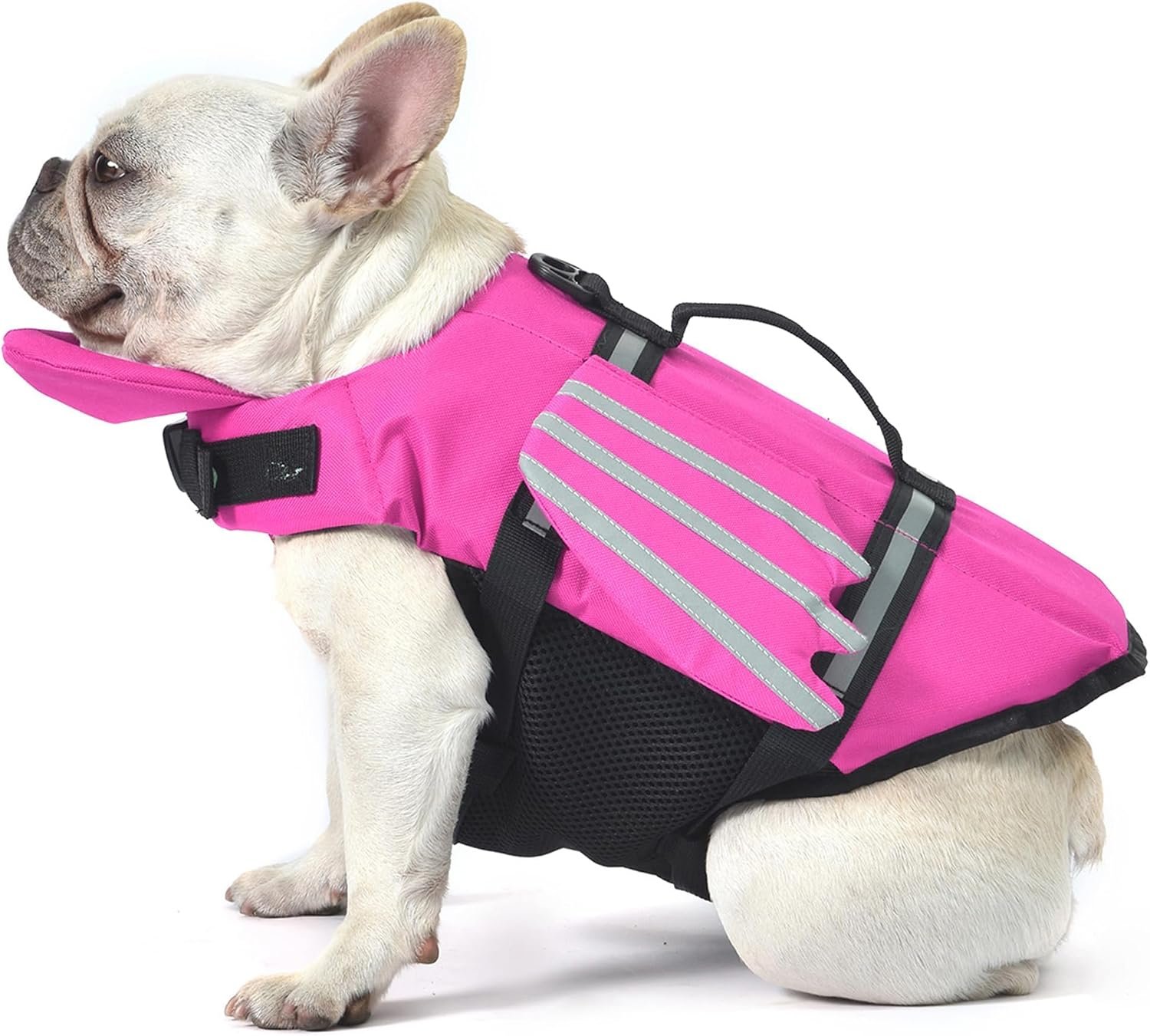 Petglad Dog Life Jacket, Cute Wings Adjustable Dog Life Vest with Chin Float and Handle for Swimming Boating Reflective High Buoyancy Swim Float Vest for Small Medium Large Dogs (Pink, M)