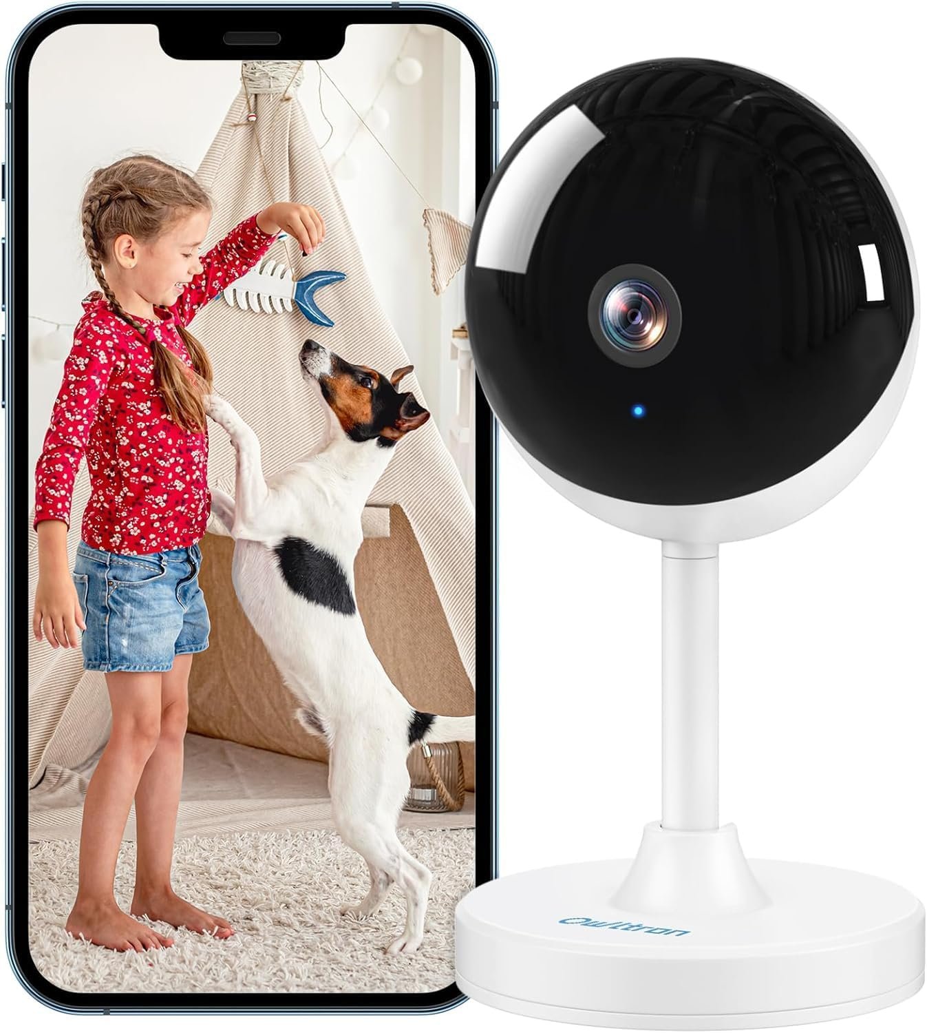 owltron Indoor Security Camera 2K, 2.4GHz WiFi Cameras for Home Security