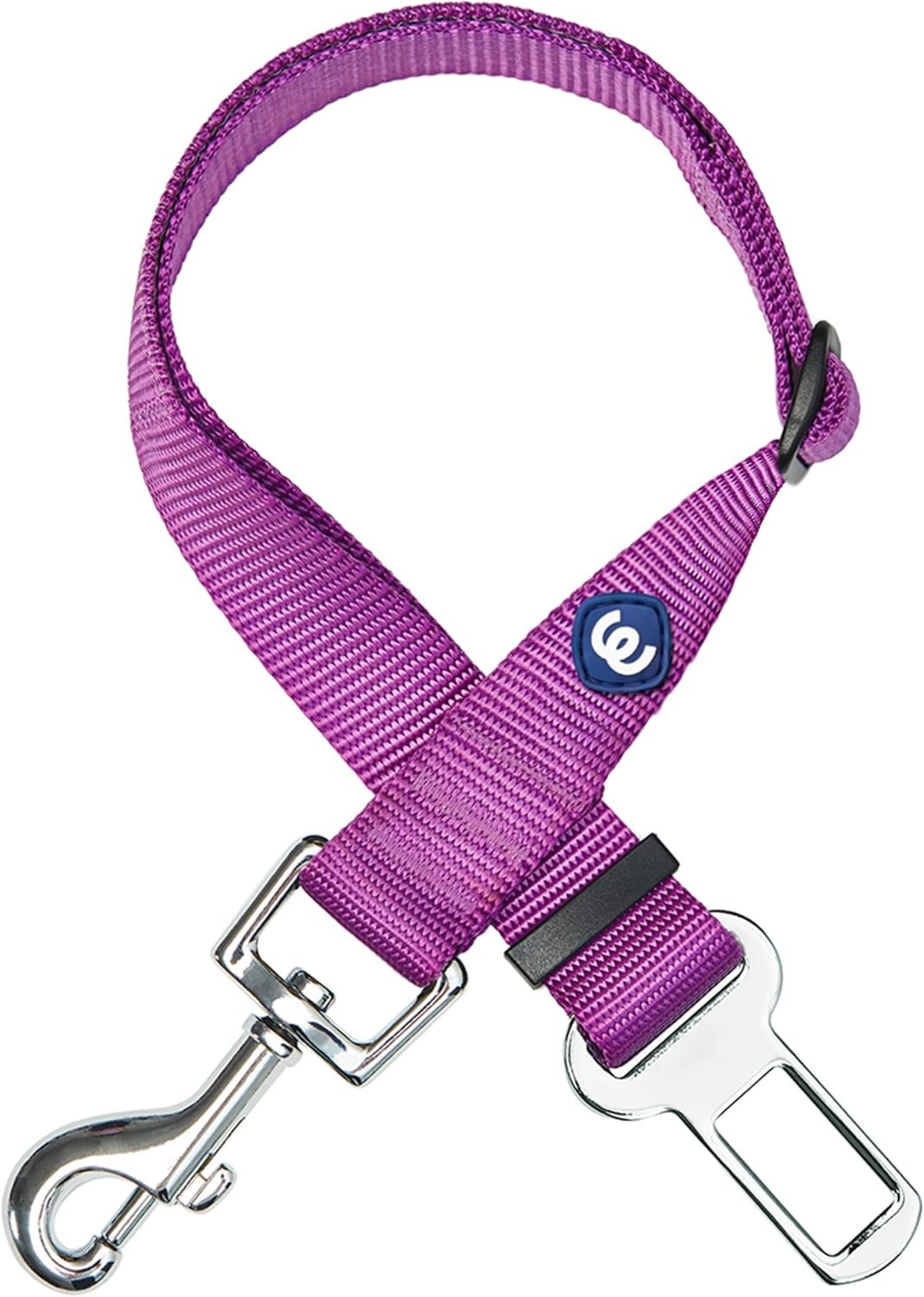 Blueberry Pet Dog Seatbelt for Car – Heavy Duty, Adjustable Fit, Violet, 16.5-25.5 Inch, Medium Dogs, Classic, Durable, Car Seatbelt Restraint