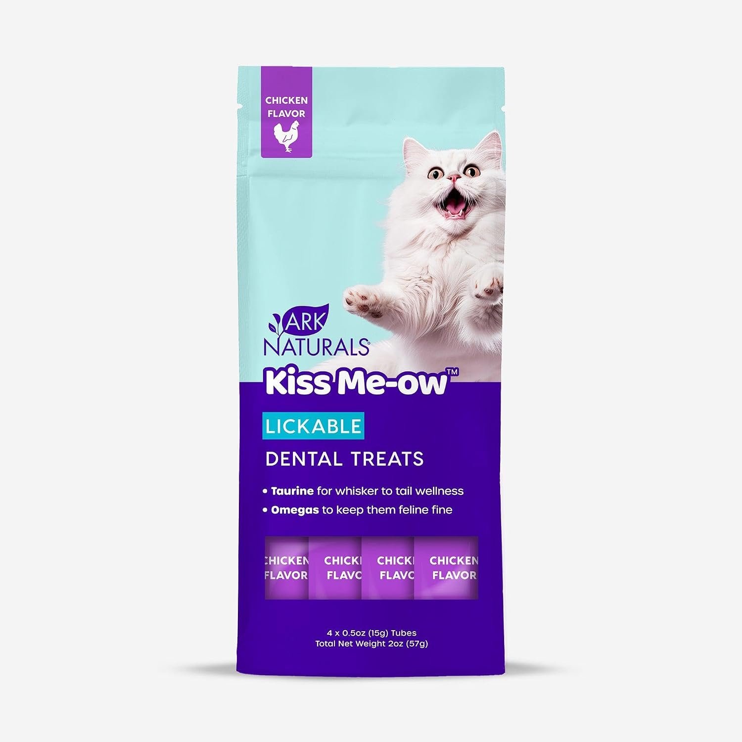 ARK NATURALS Kiss Me-Ow Lickable Cat Treat – Chicken Flavor (2 oz)