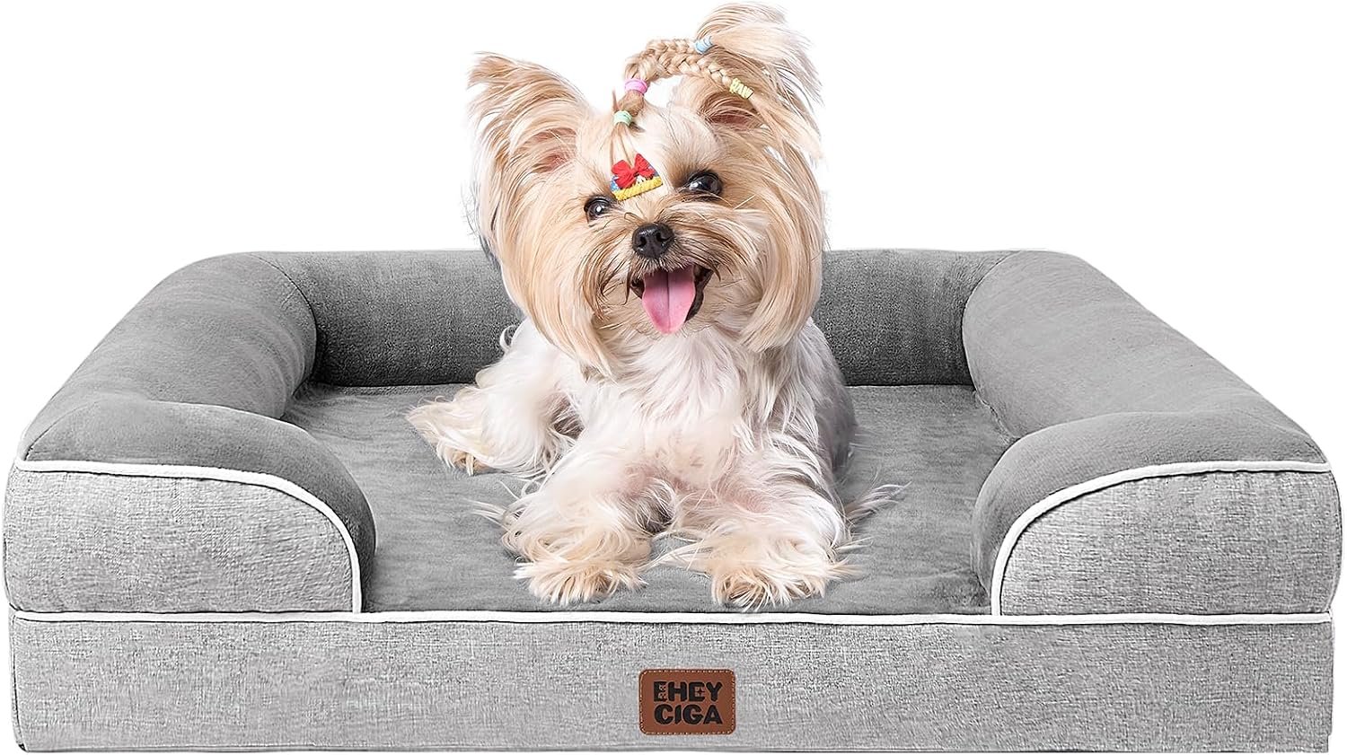 EHEYCIGA Orthopedic Small Dog Bed, Waterproof Memory Foam Washable Pet Beds