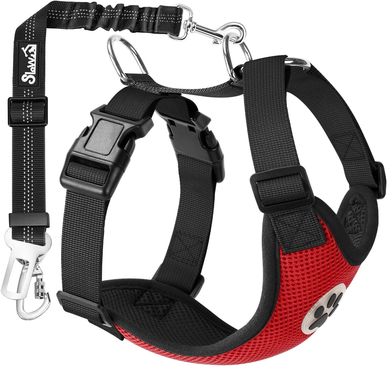 SlowTon Dog Seat Belt Harness for Car, Dog Car Harness & Seatbelt, R M
