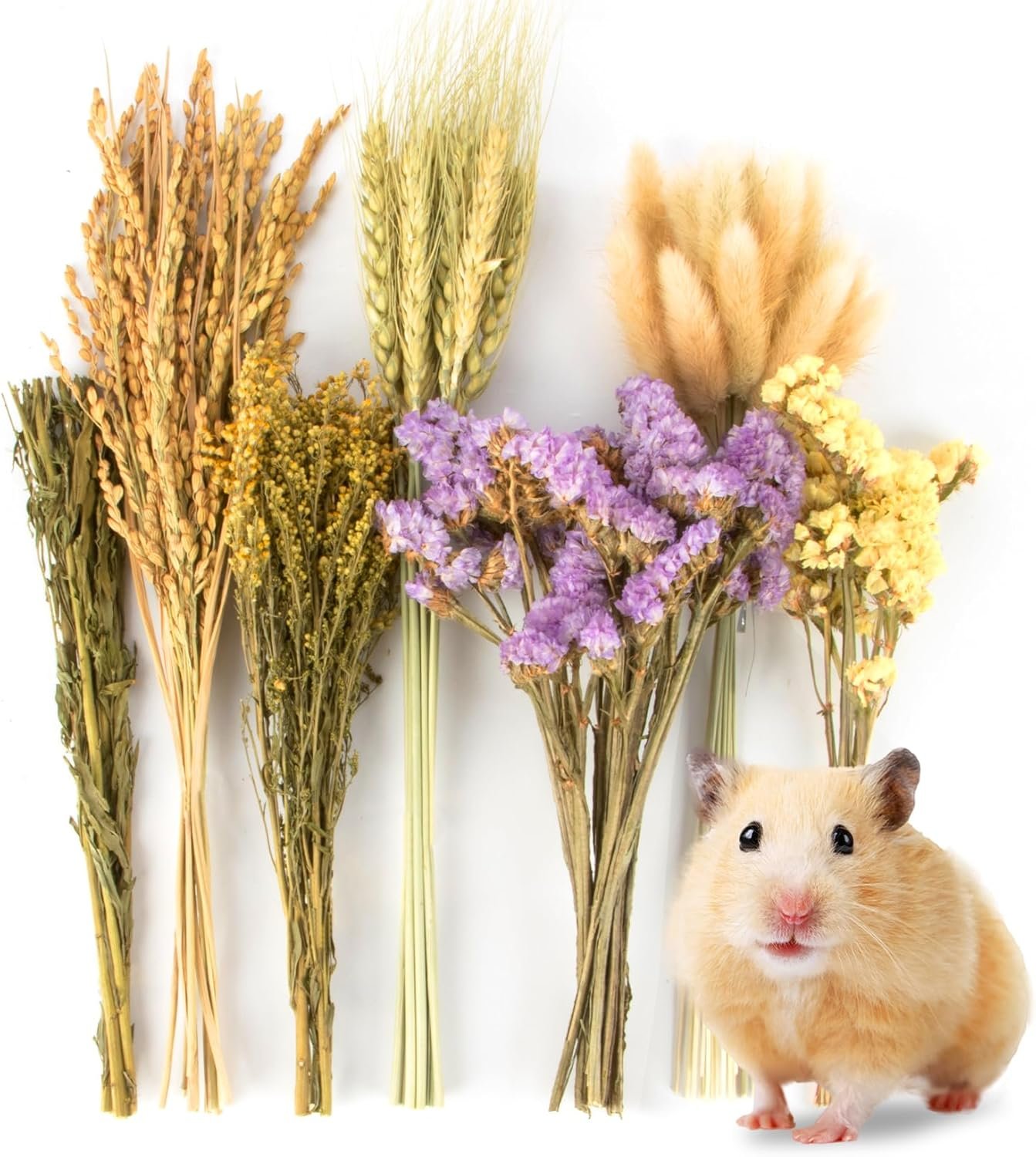 Sukh 60PCS Hamster Sprays – Natural Flower Herb Bedding & Habitat Decor