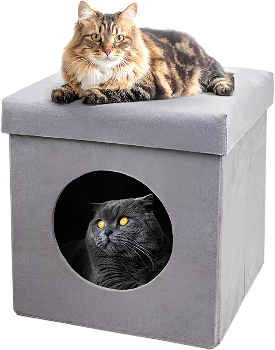 ASPCA Foldable Cat Condo and Indoor Cat House for Small Cats