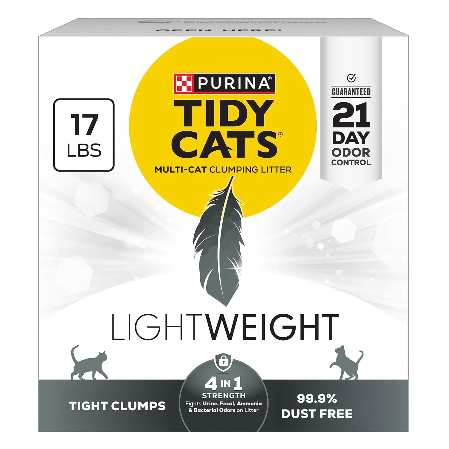Purina Tidy Cats LightWeight 4-in-1 Strength Cat Litter, 17 lb