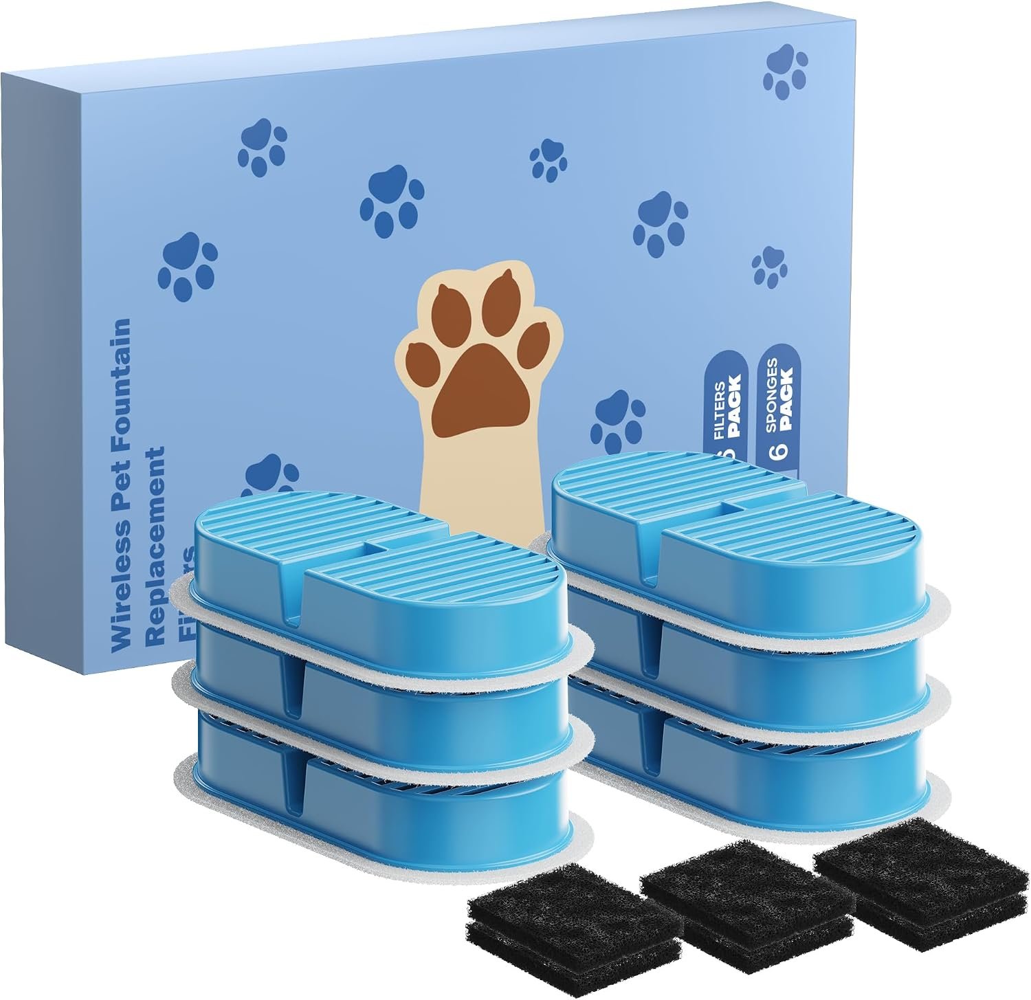 VKIMISS Cat Water Fountain Filters: Pet Water Dispenser Filter Replacement