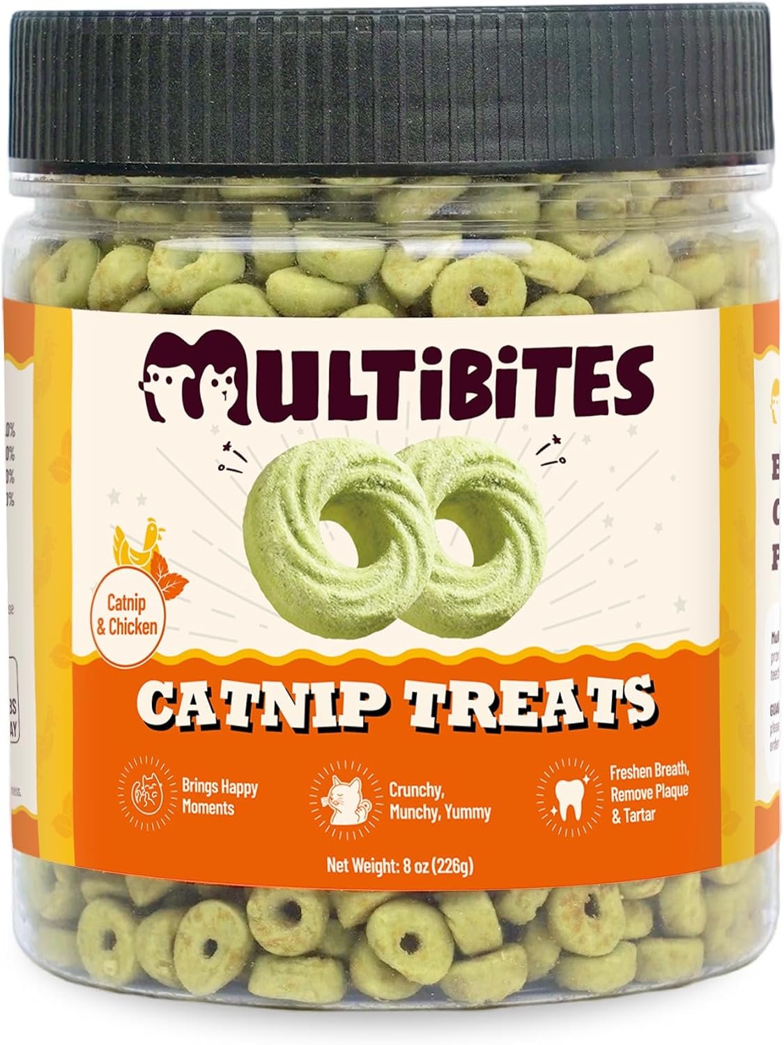 9 oz Catnip Cat Treats with Vitamins, Teeth Cleaning & Training