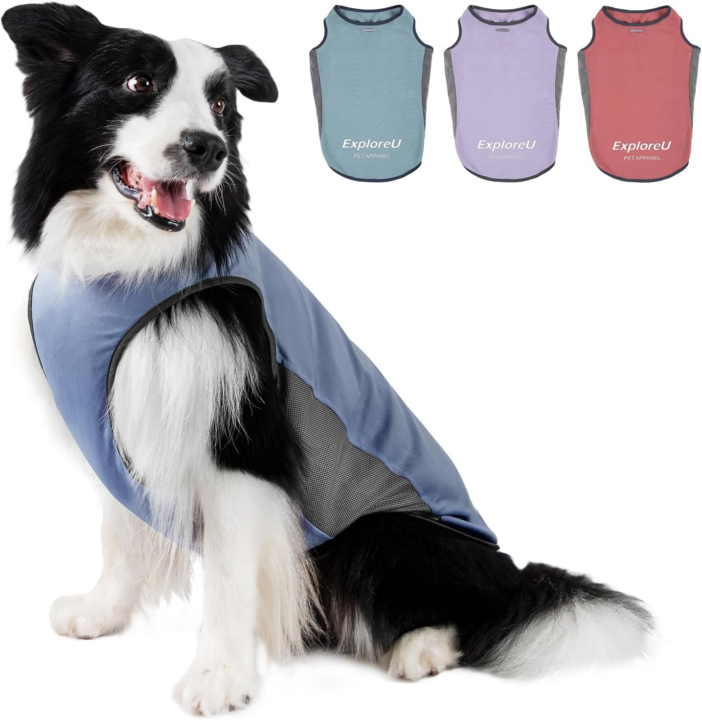 Dog Cooling Vest with Soft Stretchy Sun Protection,Water Drop,XL